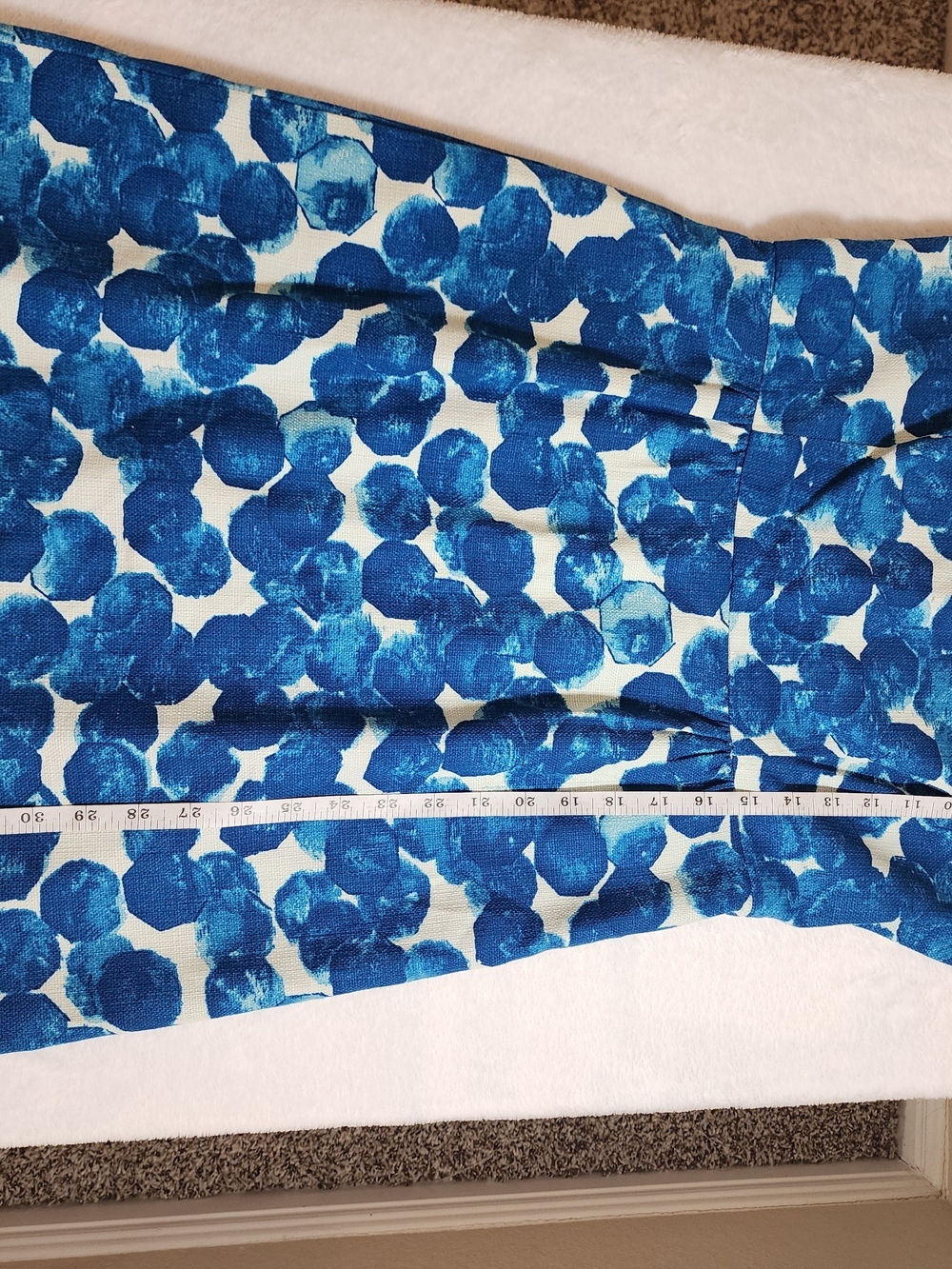 Anthropologie Tabitha Dress Womens 8 Blue Watercolor Gems Sheath Sleeveless Care - Picture 5 of 10